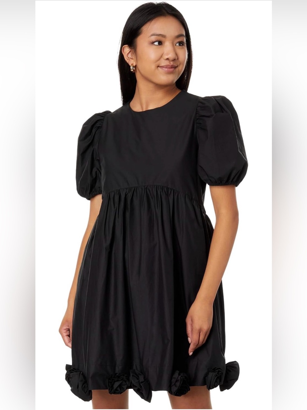 English Factory Black Round-Neck Shift Top